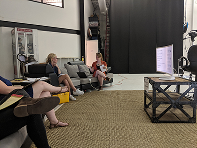 Meeting with clients in Atlanta.