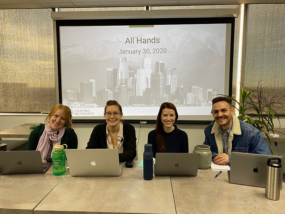 Presenting to the company in Los Angeles.
